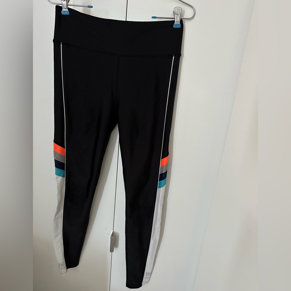 P.E Nation Black Colorblock Workout Leggings